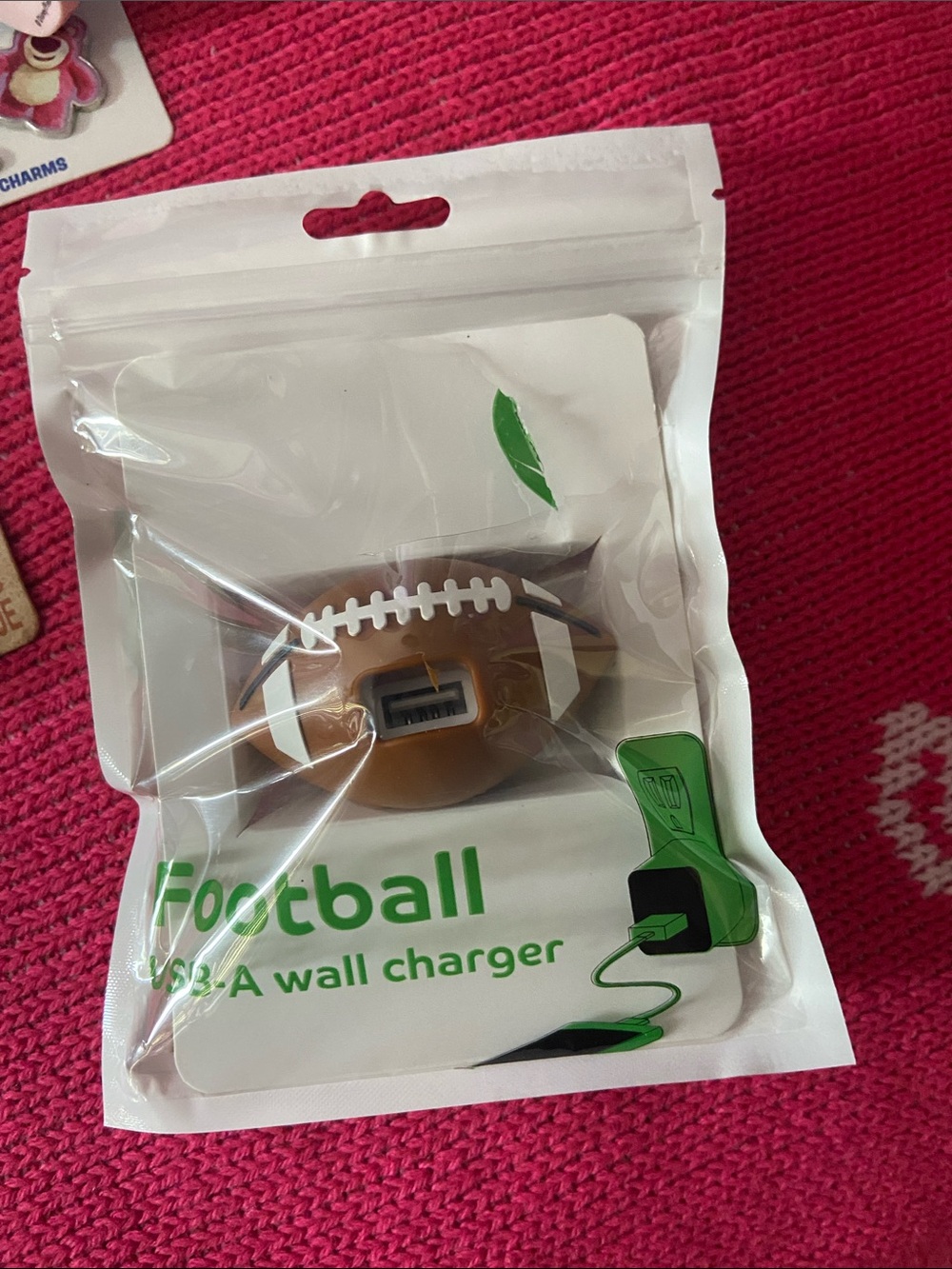 Football USB-A Wall Charger - Brown